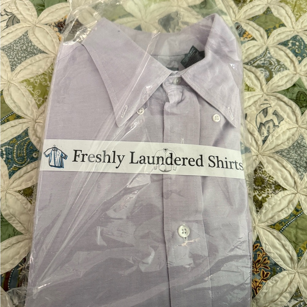 Freshly Laundered Light Purple Men's Land’s End Dress Shirt
